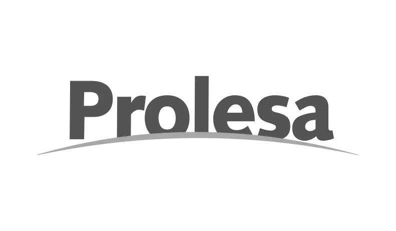 Logo gris de "Prolesa"
